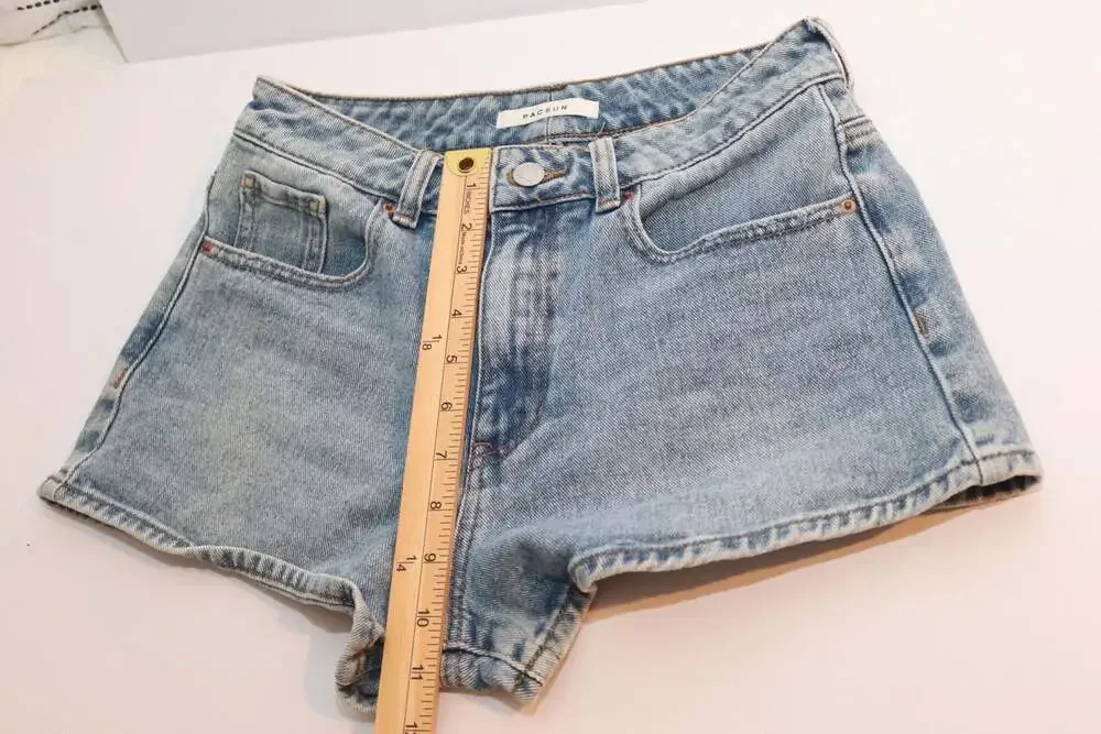 PacSun High-Rise Light Wash Denim Shorts